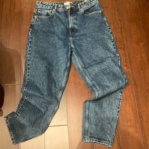 Zara Blue Straight Leg Jeans Timeless Denim Fit